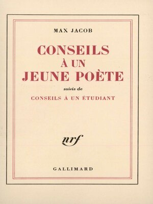 cover image of Conseils à un jeune poète / Conseils à un étudiant
